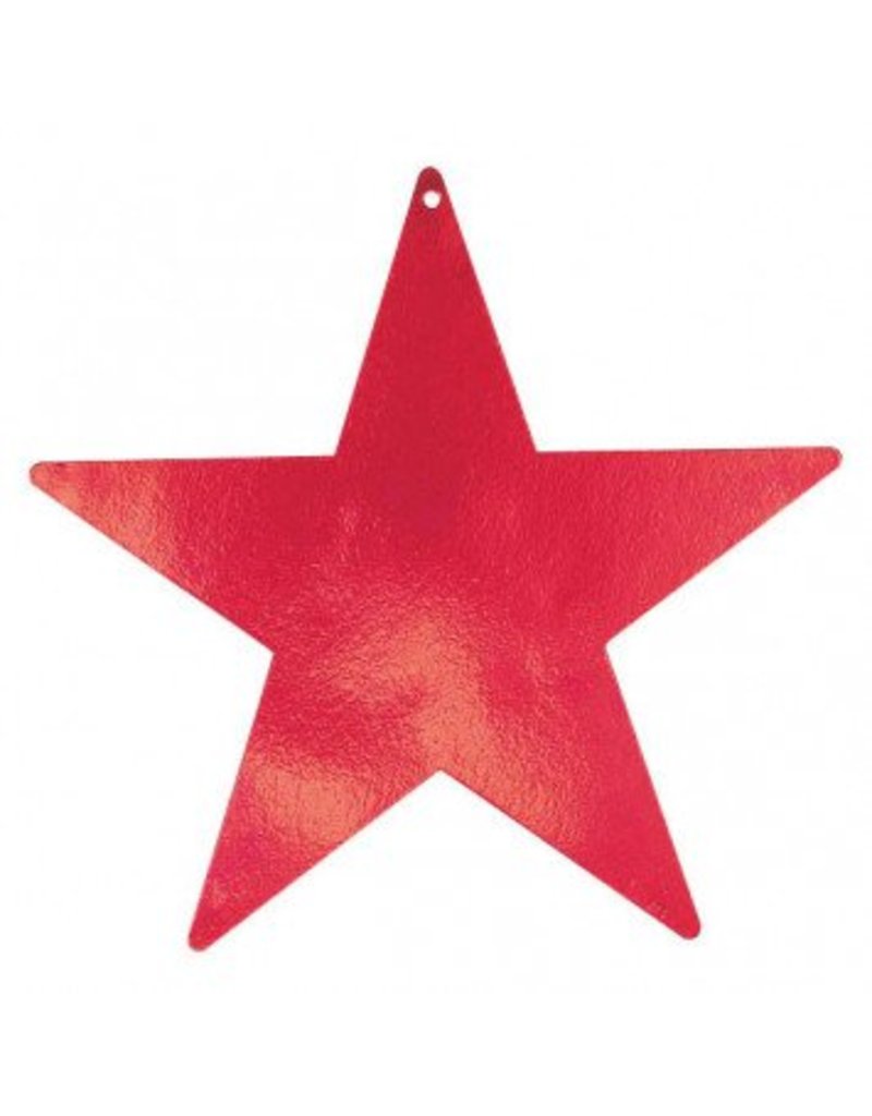 Red Foil Star Cutouts 5"
