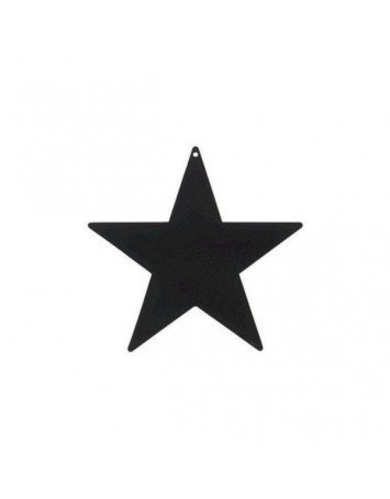 Black Foil Star Cutouts 9"