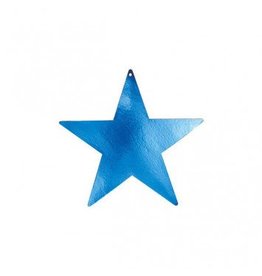 Blue Foil Star Cutouts 9"