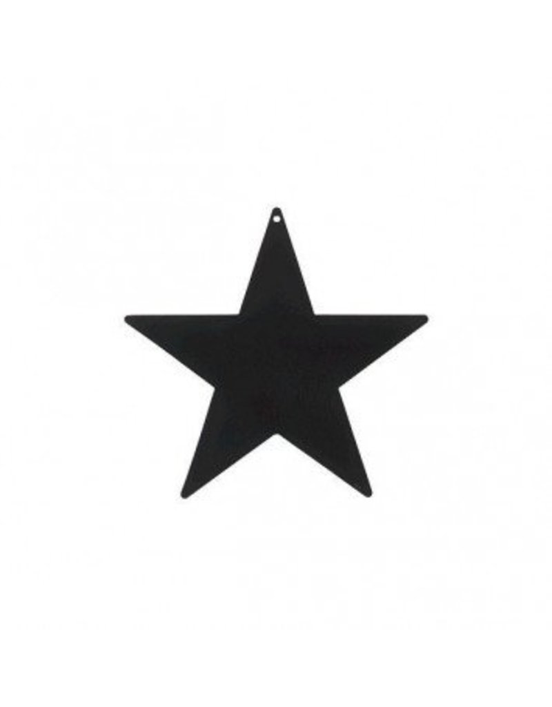 Black Foil Star Cutouts 12"