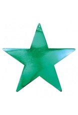 Green Foil Star Cutouts 12"