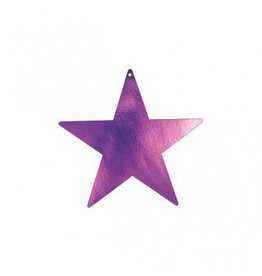 Purple Foil Star Cutouts 12"