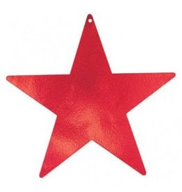 Red Foil Star Cutouts 12"