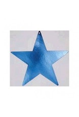 Blue Foil Star Cutouts 15"