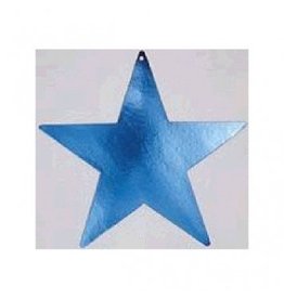 Blue Foil Star Cutouts 15"