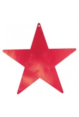 Red Foil Star Cutouts 15"
