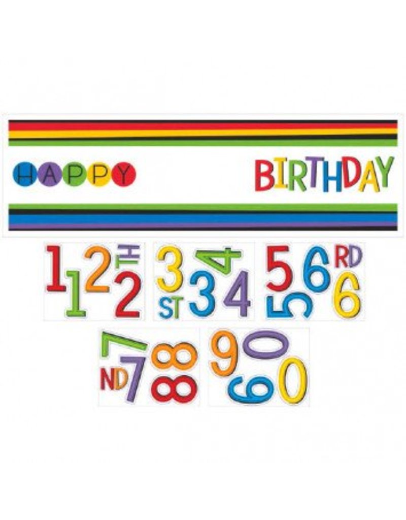 Rainbow Birthday Giant Banner Kit