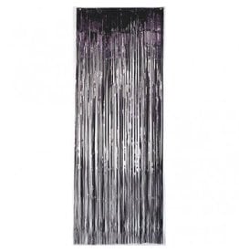 Black Metallic Door Curtain 3' x 8'