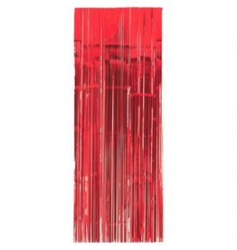 Apple Red Metallic Door Curtain 3' x 8'