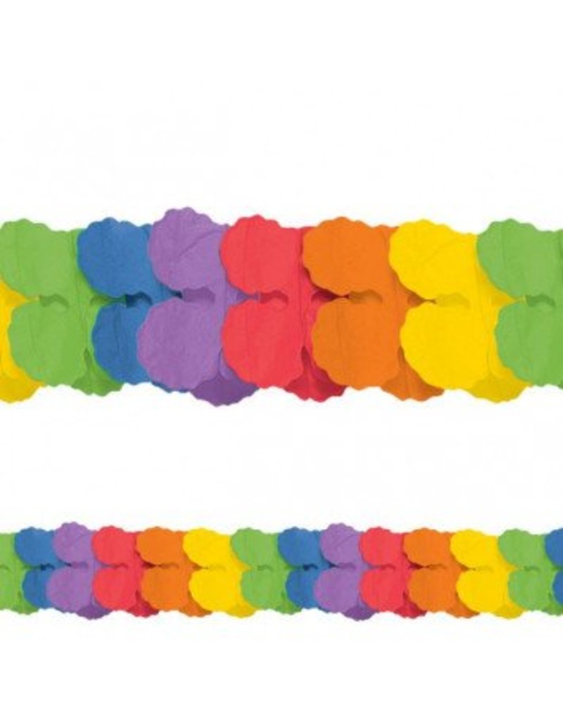 Rainbow Paper Garland 12'