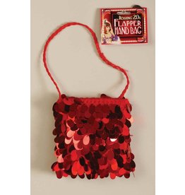 Sequin Flapper Bag Red