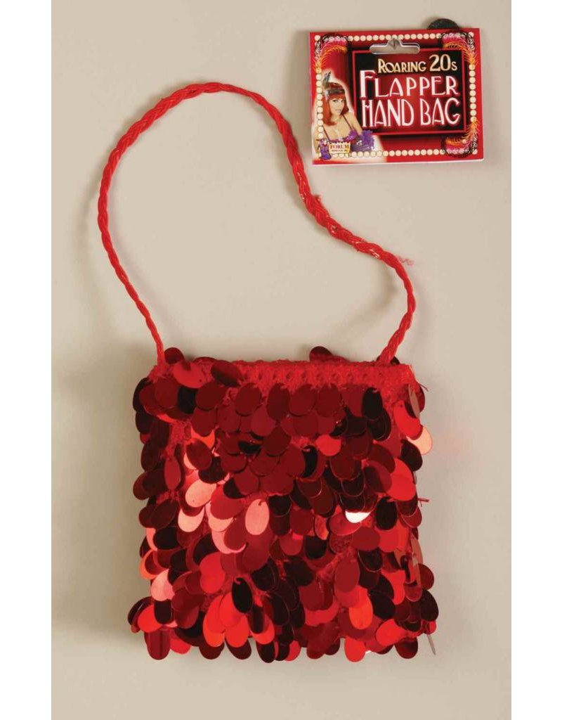 Sequin Flapper Bag Red