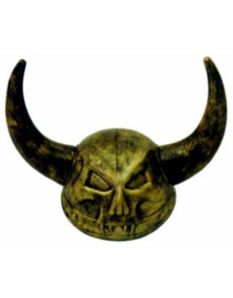 Gold Skull Viking Helmet