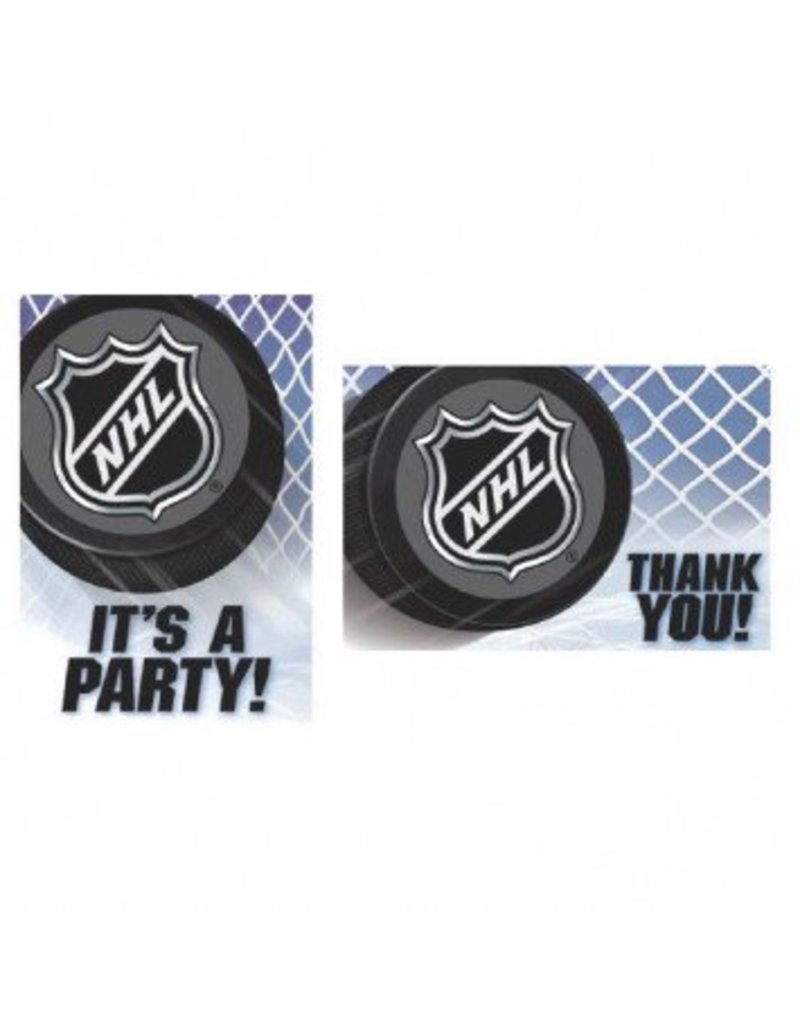 NHL Ice Time! Invitation & Thank You Card Set