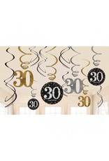 Sparkling Celebration 30 Value Pack Foil Swirl Decorations