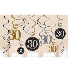 Sparkling Celebration 30 Value Pack Foil Swirl Decorations