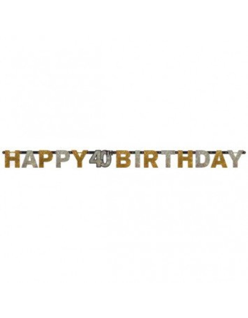 Sparkling Celebration 40 Prismatic Letter Banner