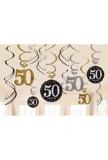 Sparkling Celebration 50 Value Pack Foil Swirl Decorations