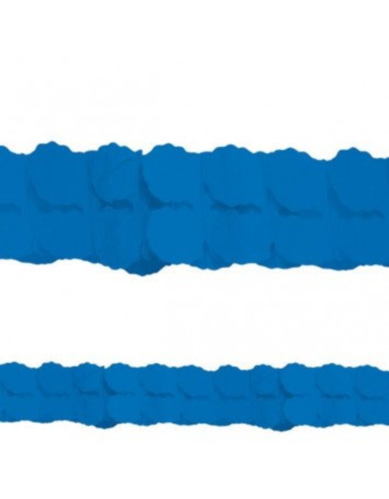 Bright Royal Blue Paper Garland 12'