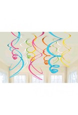 Multi Plastic Swirl Decorations (12)