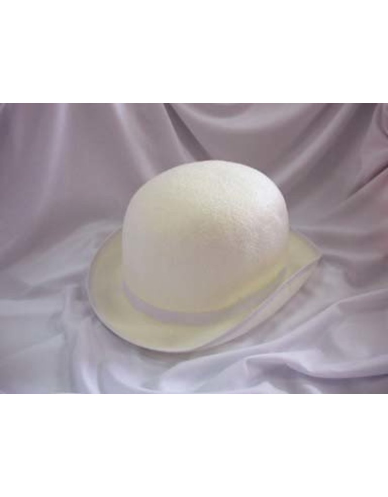 White Felt Derby Hat