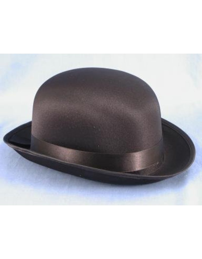 Black Satin Derby Hat