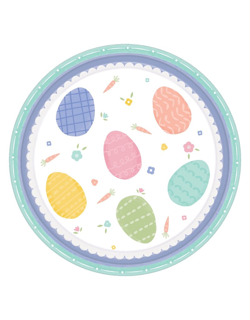 Pretty Pastels Easter Plates, 7"