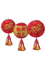 Chinese New Year Deluxe Lanterns w/ Tassels