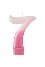 Numeral Candle #7 - Pink