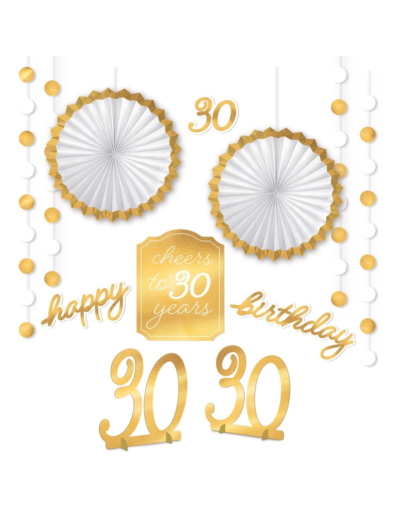 Golden Age Birthday 30th Room Decoration Kit