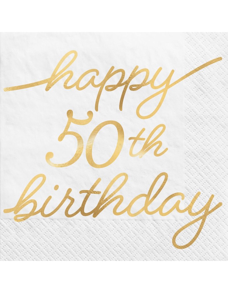 Golden Age Birthday 50th Beverage Napkins (16)