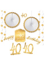 Golden Age Birthday 40th Room Decoration Kit