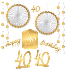 Golden Age Birthday 40th Room Decoration Kit
