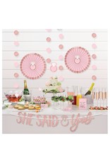 Blush Wedding Buffet Table Decorating