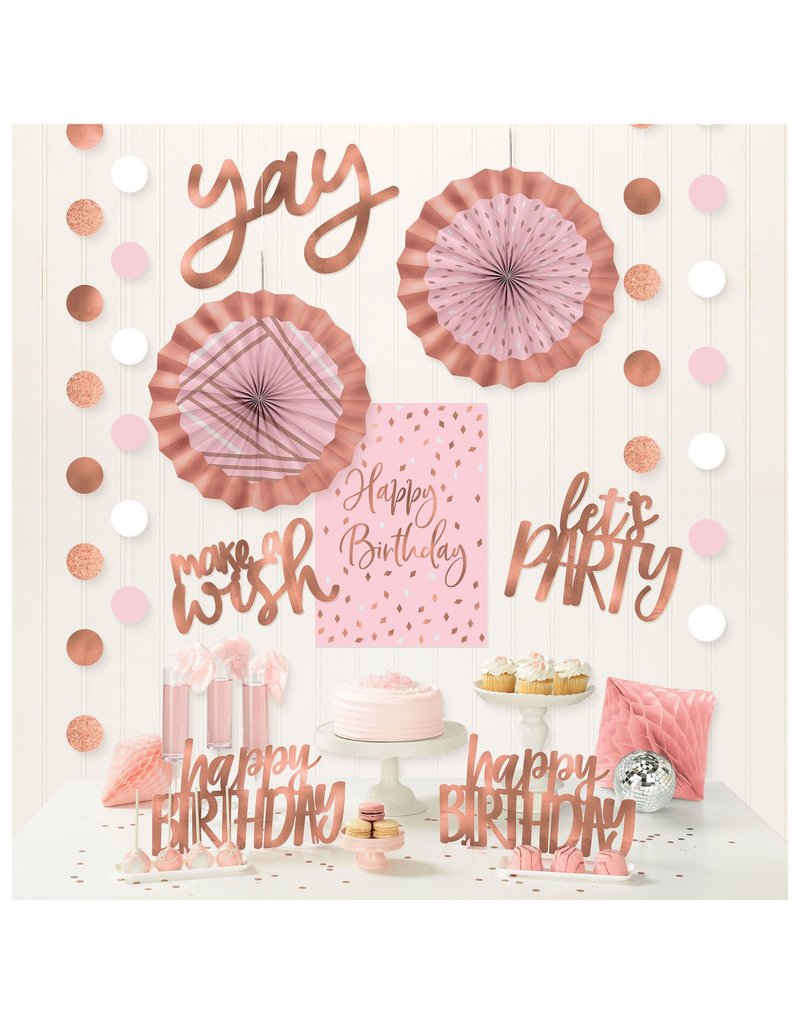 Blush Birthday Room Decorating Kit