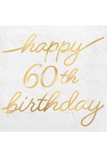 Golden Age Birthday 60th Beverage Napkins (16)