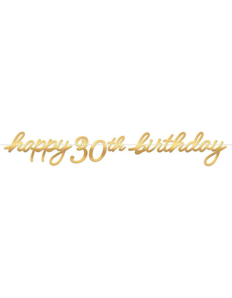 Golden Age Birthday 30th Letter Banner