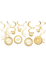 Golden Age Birthday 40th Fan & Swirl Decorating Kit