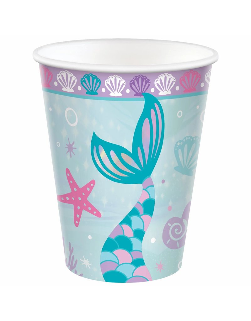 Shimmering Mermaids Cups, 9 oz. (8)