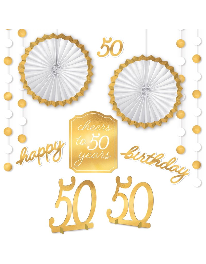 Golden Age Birthday 50th Room Decoration Kit