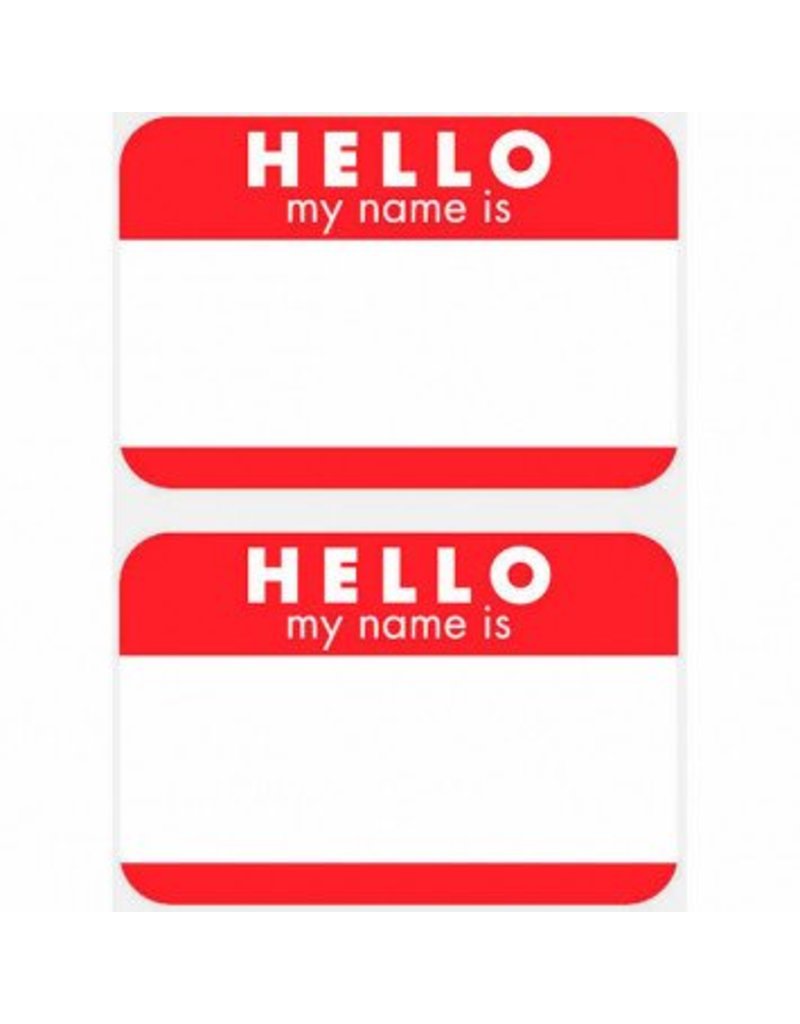 Name Tags Hello My Name Is (100)