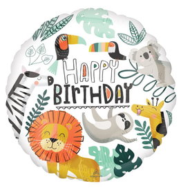 Get Wild Birthday 18" Mylar Balloon