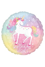 Enchant Unicorn Happy Birthday 18" Mylar Balloon