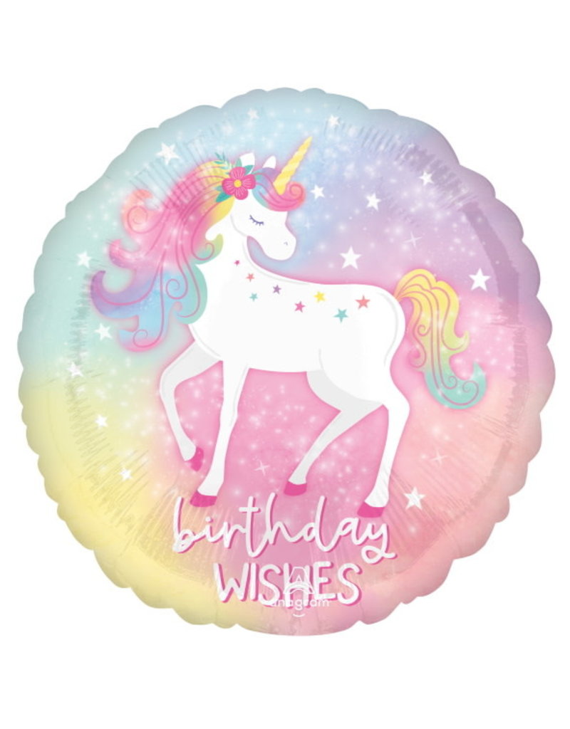 Enchant Unicorn Happy Birthday 18" Mylar Balloon