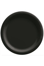 8 1/2" Round Paper Plates, Mid Ct. - Jet Black (20)