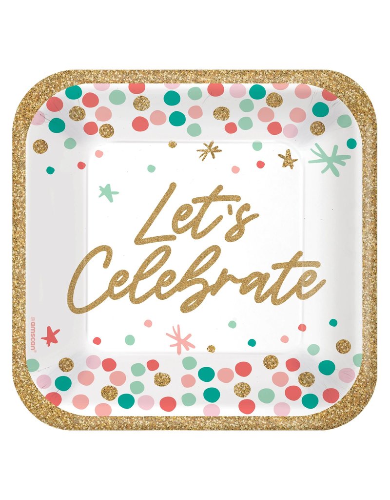 Wish Big Birthday 7" Square Plates (18)