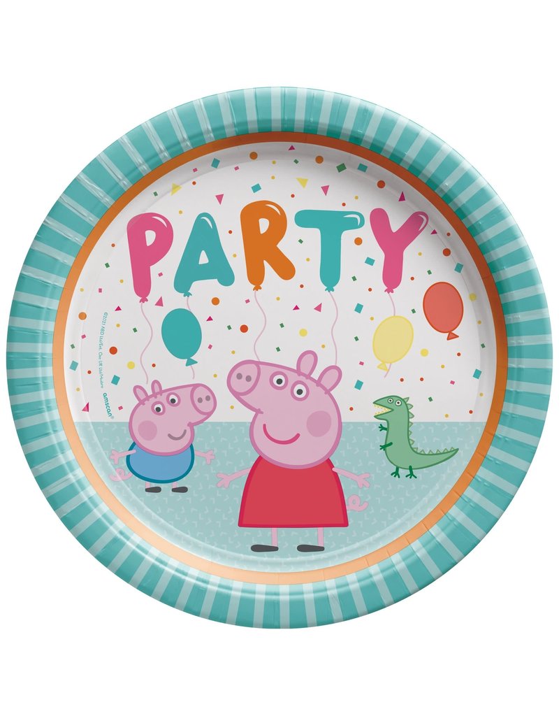 Peppa Pig Confetti Party 9" Round Plate (8)