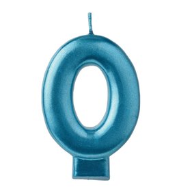 Numeral Candle #0 - Blue