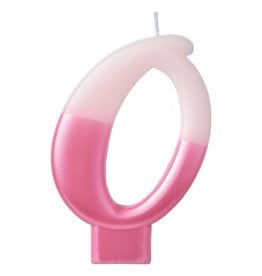 Numeral Candle #0 - Pink