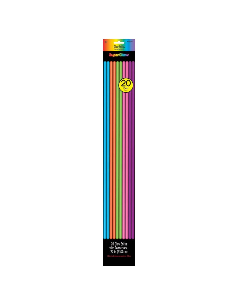 22" Glow Necklace Mega Value Pack - Multi Colour (20)